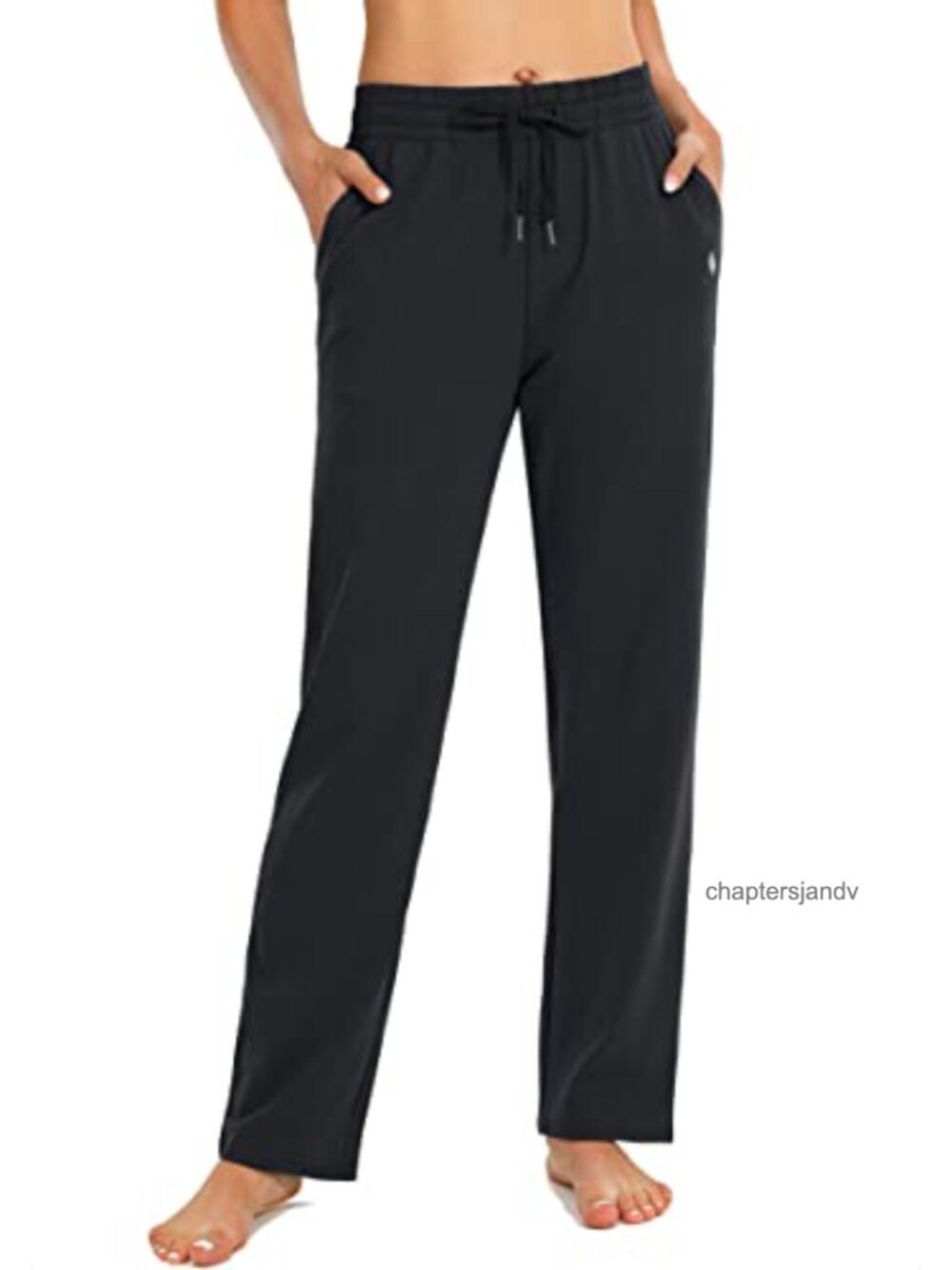SANTINY Women's Cotton Sweatpants with Pockets Yoga Lounge Sweat Pants